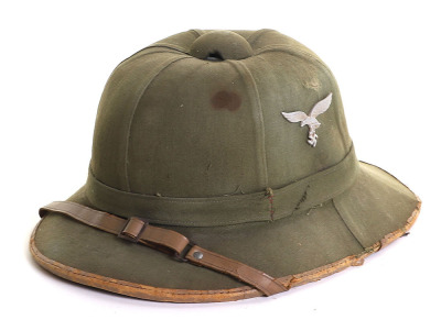 WW2 German Luftwaffe Afrikakorps (D.A.K) Tropical Pith Helmet - 2