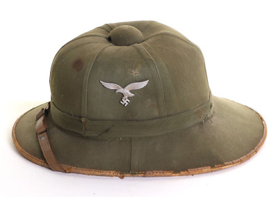 WW2 German Luftwaffe Afrikakorps (D.A.K) Tropical Pith Helmet - 3