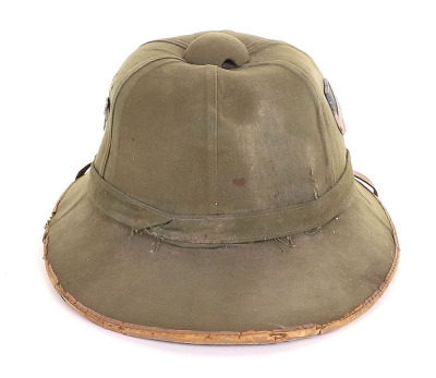 WW2 German Luftwaffe Afrikakorps (D.A.K) Tropical Pith Helmet - 5
