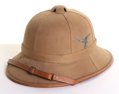 WW2 German Luftwaffe Afrikakorps (D.A.K) Tropical Pith Helmet - 3
