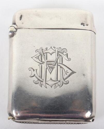 A silver photoframe vesta, Birmingham 1900
