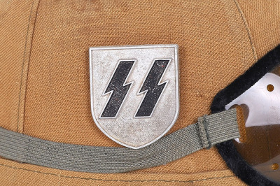 WW2 German Waffen-SS Italian / Greece Theatre of War Tropical Sun Helmet - 5