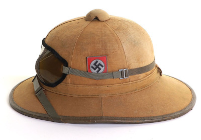 WW2 German Waffen-SS Italian / Greece Theatre of War Tropical Sun Helmet - 7