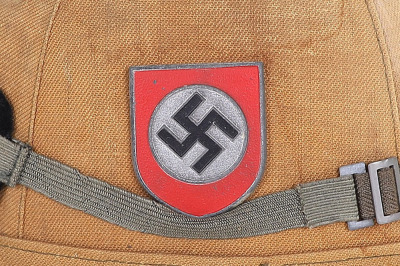 WW2 German Waffen-SS Italian / Greece Theatre of War Tropical Sun Helmet - 8