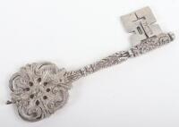 A Victorian silver key, R. Spencer & Co, London 1896