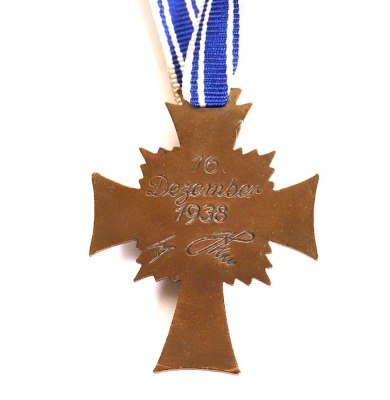 Third Reich Mothers Cross in Bronze - 6