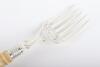 A pair of silver and carved ivory fish servers, William Hutton & Sons, London 1900 - 4
