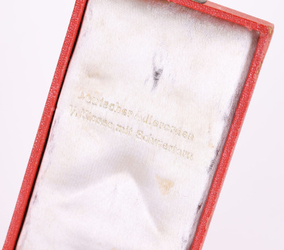 Third Reich Eagle Order Decoration with Swords in Case of Issue - 3