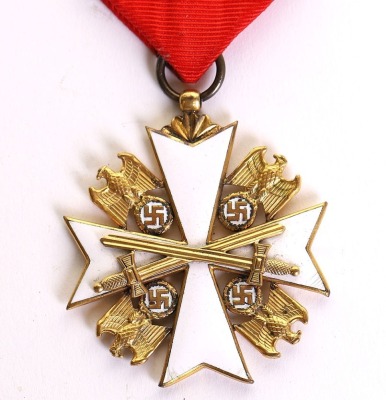 Third Reich Eagle Order Decoration with Swords in Case of Issue - 6
