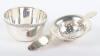 A silver tea strainer on stand, Sheffield 1959 - 2