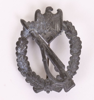 WW2 German Army / Waffen-SS Infantry Assault Badge in Silver, Schickle Design - 9