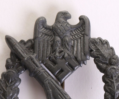 WW2 German Army / Waffen-SS Infantry Assault Badge in Silver, B H Mayer Design - 5