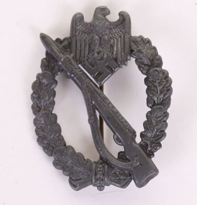WW2 German Army / Waffen-SS Infantry Assault Badge in Silver, B H Mayer Design - 9
