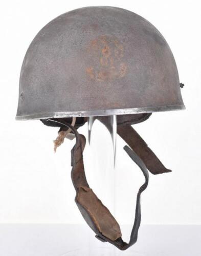 WW2 Polish Airborne Forces Battle Damaged Steel Combat Helmet