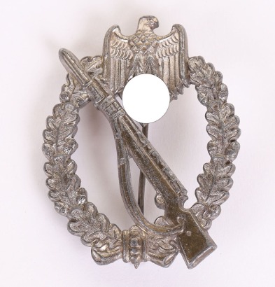 WW2 German Army / Waffen-SS Infantry Assault Badge in Silver, by Steinhauer & Lück