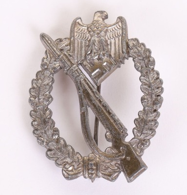 WW2 German Army / Waffen-SS Infantry Assault Badge in Silver, by Steinhauer & Lück - 2