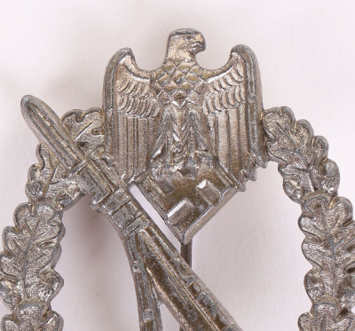 WW2 German Army / Waffen-SS Infantry Assault Badge in Silver, by Steinhauer & Lück - 4