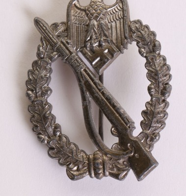 WW2 German Army / Waffen-SS Infantry Assault Badge in Silver, by Steinhauer & Lück - 5