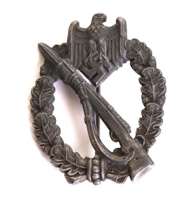 WW2 German Army / Waffen-SS Infantry Assault Badge in Silver, by E Ferd Wiedmann - 3