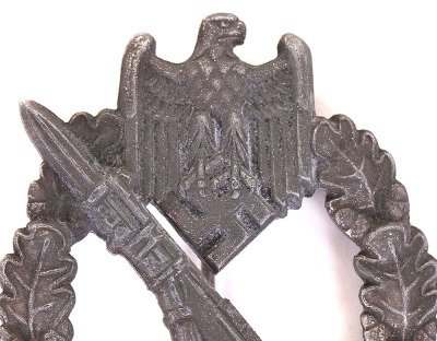 WW2 German Army / Waffen-SS Infantry Assault Badge in Silver, by E Ferd Wiedmann - 8