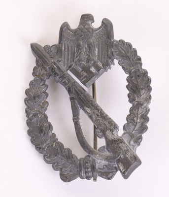 WW2 German Army / Waffen-SS Infantry Assault Badge in Silver, by Shuco - 2