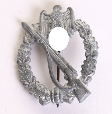 WW2 German Army / Waffen-SS Infantry Assault Badge in Silver, by Steinhauer & Lück