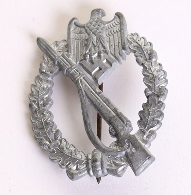 WW2 German Army / Waffen-SS Infantry Assault Badge in Silver, by Steinhauer & Lück - 2