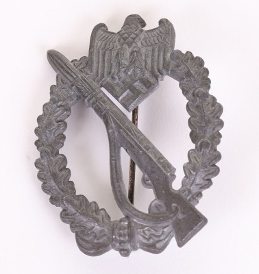 WW2 German Army / Waffen-SS Infantry Assault Badge in Silver, by Dr Francke & Co (FCL) - 2