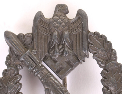 WW2 German Army / Waffen-SS Infantry Assault Badge in Silver, by Shuco - 4