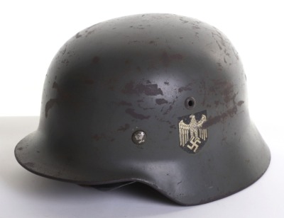 WW2 German Army M-35 Double Decal Steel Combat Helmet - 2