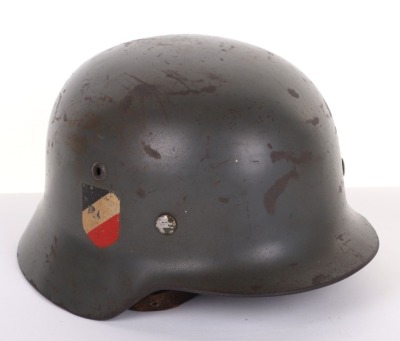 WW2 German Army M-35 Double Decal Steel Combat Helmet - 3