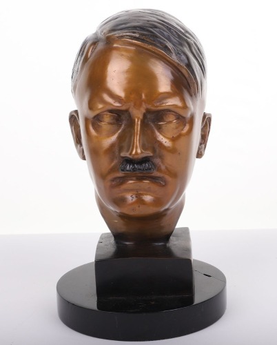 Adolf Hitler Bronze Table Bust