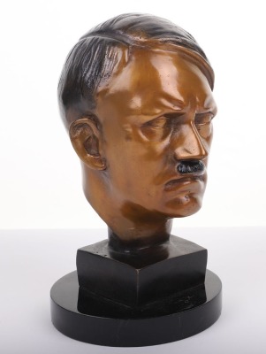 Adolf Hitler Bronze Table Bust - 3