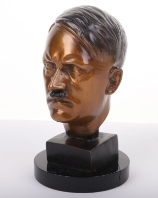 Adolf Hitler Bronze Table Bust - 8