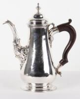 An impressive and large silver coffee pot, ‘TW’, London 1754