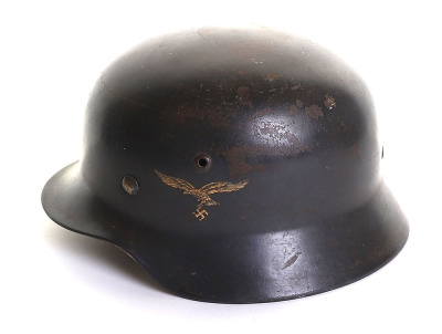 WW2 German Luftwaffe M-35 Double Decal Steel Combat Helmet - 3