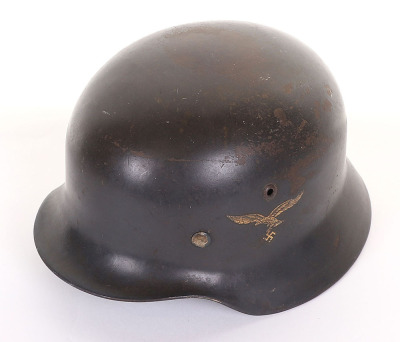 WW2 German Luftwaffe M-35 Double Decal Steel Combat Helmet - 15