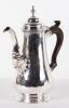 An impressive and large silver coffee pot, &lsquo;TW&rsquo;, London 1754 - 6