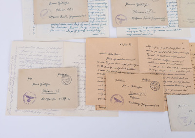 Grouping of 6 Waffen-SS Feldpost Letters with Envelopes, from a Member of Inf. Reg. 9 SS-Division Nord, - 3