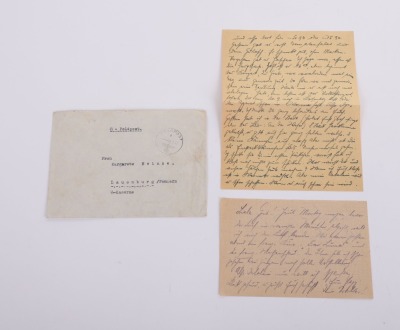 Group of 4 Waffen-SS Feldpost Letters with Envelopes & SS Postcard - 5