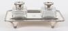 A Victorian silver twin pot inkstand, Gibson & Langman, London 1898
