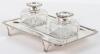 A Victorian silver twin pot inkstand, Gibson & Langman, London 1898 - 2