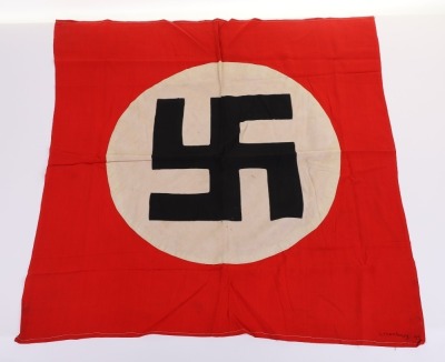 WW2 German Party Flag / Vehicle Recognition Flag Captured in Luxembourg by US GI in 1944 - 2