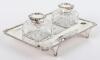 A Victorian silver twin pot inkstand, Gibson & Langman, London 1898 - 6