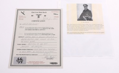 Third Reich Proposal for Appointment Document with Original Ink Adolf Hitler Signature - 10