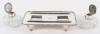 A Victorian silver twin pot inkstand, Gibson & Langman, London 1898 - 8