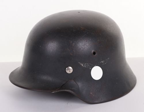 WW2 German Luftwaffe M-40 Battle Damaged Helmet Shell