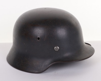 WW2 German Luftwaffe M-40 Battle Damaged Helmet Shell - 3