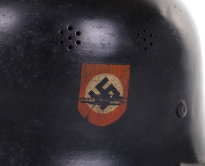 WW2 German Fire Police Steel Helmet - 6