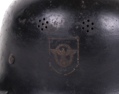 WW2 German Fire Police Steel Helmet - 7